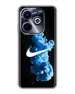 Чехол для Infinix Hot 40i с картинкой «Nike и синий дым»