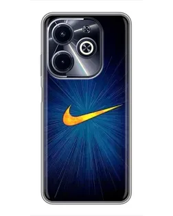Чехол для Infinix Hot 40i с картинкой «Синий пульс Nike»