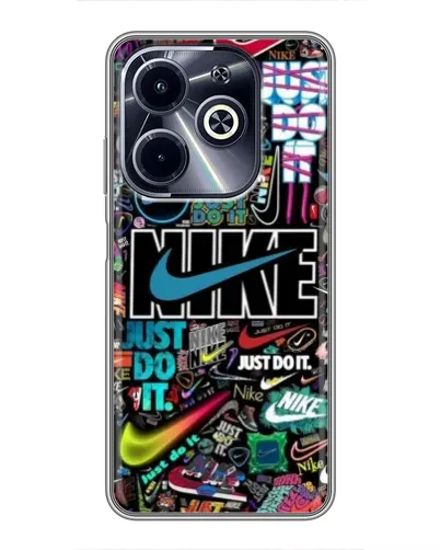 Чехол для Infinix Hot 40i с картинкой «Яркий коллаж Nike» Чехол для Infinix Hot 40i с картинкой «Яркий коллаж Nike»