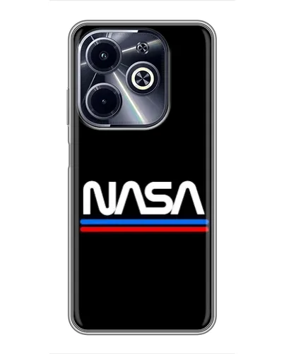 Чехол для Infinix Hot 40i с картинкой «NASA — классика Red Blue»