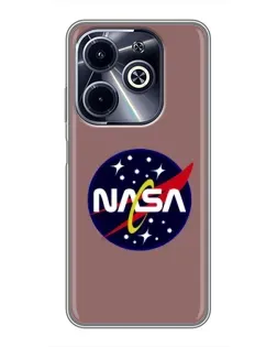 Чехол для Infinix Hot 40i с картинкой «NASA — ретро космос» Чехол для Infinix Hot 40i с картинкой «NASA — ретро космос»