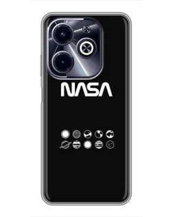 Чехол для Infinix Hot 40i с картинкой «NASA — технический принт» Чехол для Infinix Hot 40i с картинкой «NASA — технический принт»