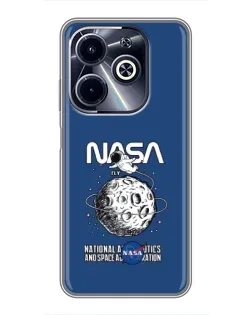 Чехол для Infinix Hot 40i с картинкой «NASA — лунная миссия» Чехол для Infinix Hot 40i с картинкой «NASA — лунная миссия»