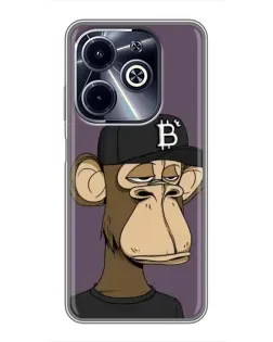 Чехол для Infinix Hot 40i с картинкой «Bored Ape в кепке» Чехол для Infinix Hot 40i с картинкой «Bored Ape в кепке»