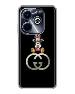 Чохол для Infinix Hot 40i з картинкою «Мінні Маус на лого»