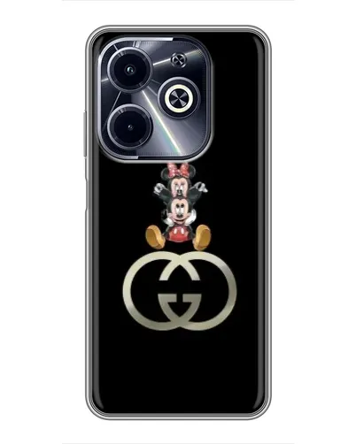 Чехол для Infinix Hot 40i с картинкой «Минни Маус на лого»