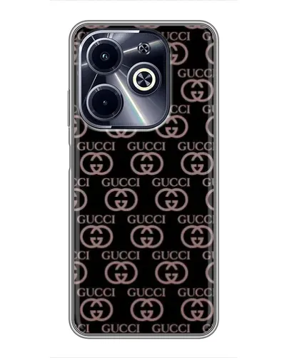 Чехол для Infinix Hot 40i с картинкой «Классическая монограмма Gucci»