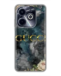 Чохол для Infinix Hot 40i з картинкою «Абстрактні квіти Gucci»