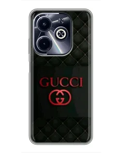 Чохол для Infinix Hot 40i з картинкою «Gucci — стьобаний чорний»