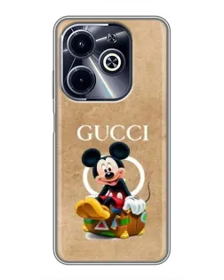 Чохол для Infinix Hot 40i з картинкою «Міккі Маус Gucci — крафт»