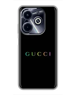 Чохол для Infinix Hot 40i з картинкою «Gucci — неоновий мінімалізм»