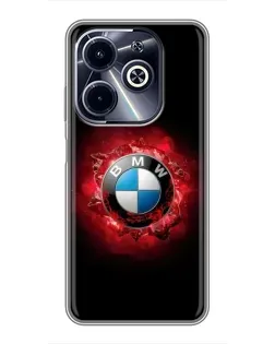 Чехол для Infinix Hot 40i с картинкой «Логотип BMW — вспышка» Чехол для Infinix Hot 40i с картинкой «Логотип BMW — вспышка»