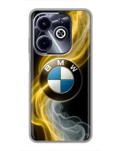 Чехол для Infinix Hot 40i с картинкой «Золотистый дым BMW» Чехол для Infinix Hot 40i с картинкой «Золотистый дым BMW»