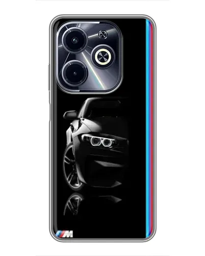 Чехол для Infinix Hot 40i с картинкой «Силуэт BMW в темноте» Чехол для Infinix Hot 40i с картинкой «Силуэт BMW в темноте»
