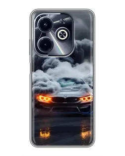 Чехол для Infinix Hot 40i с картинкой «BMW в дыму» Чехол для Infinix Hot 40i с картинкой «BMW в дыму»