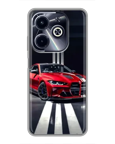 Чехол для Infinix Hot 40i с картинкой «Красная BMW на дороге» Чехол для Infinix Hot 40i с картинкой «Красная BMW на дороге»