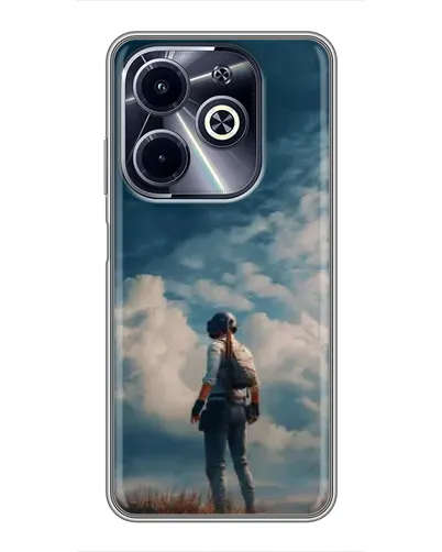 Чехол для Infinix Hot 40i с картинкой «Герой PUBG на скале» Чехол для Infinix Hot 40i с картинкой «Герой PUBG на скале»