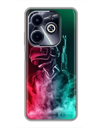 Чехол для Infinix Hot 40i с картинкой «PUBG — огненный воин» Чехол для Infinix Hot 40i с картинкой «PUBG — огненный воин»