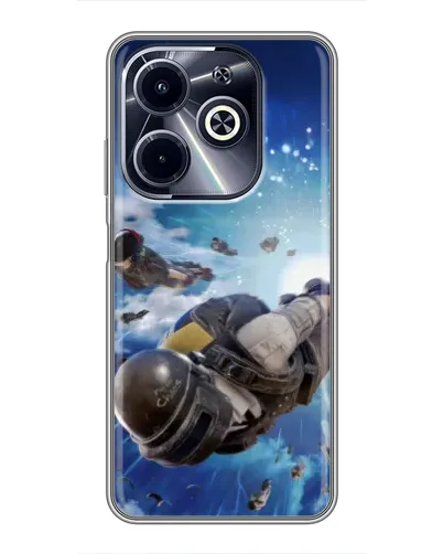 Чехол для Infinix Hot 40i с картинкой «Десант PUBG — прыжок» Чехол для Infinix Hot 40i с картинкой «Десант PUBG — прыжок»