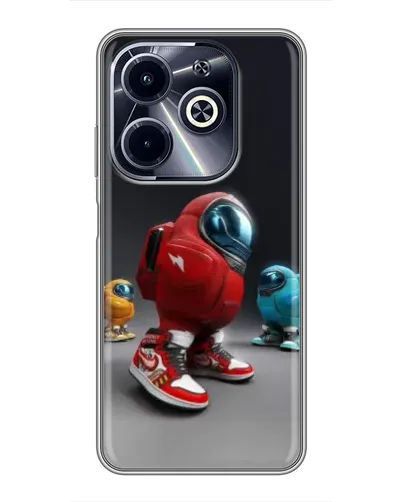 Чехол для Infinix Hot 40i с картинкой «Among Us — 3D стиль»