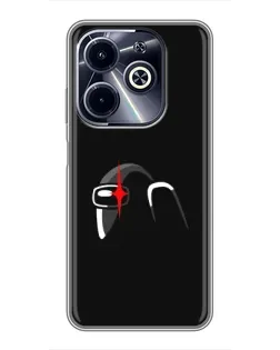 Чехол для Infinix Hot 40i с картинкой «Among Us шлем»