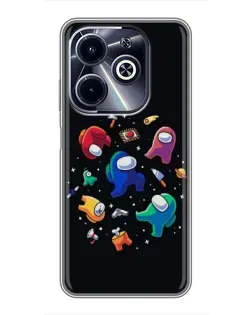Чехол для Infinix Hot 40i с картинкой «Among Us космос» Чехол для Infinix Hot 40i с картинкой «Among Us космос»