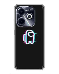 Чехол для Infinix Hot 40i с картинкой «Among Us неон» Чехол для Infinix Hot 40i с картинкой «Among Us неон»
