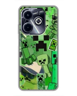 Чехол для Infinix Hot 40i с картинкой «Криперы Minecraft»