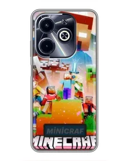 Чехол для Infinix Hot 40i с картинкой «Minecraft герои игры»