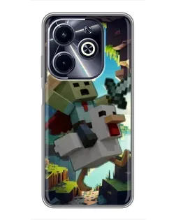 Чехол для Infinix Hot 40i с картинкой «Стив и гусь»