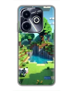 Чохол для Infinix Hot 40i з картинкою «Minecraft літній день»