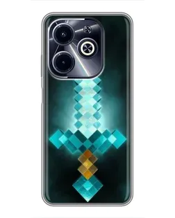 Чохол для Infinix Hot 40i з картинкою «Алмазний меч неон»