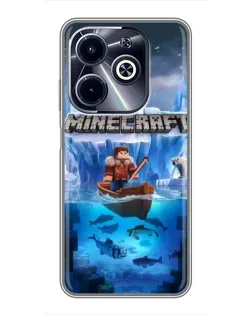 Чохол для Infinix Hot 40i з картинкою «Minecraft льодянийсвіт»