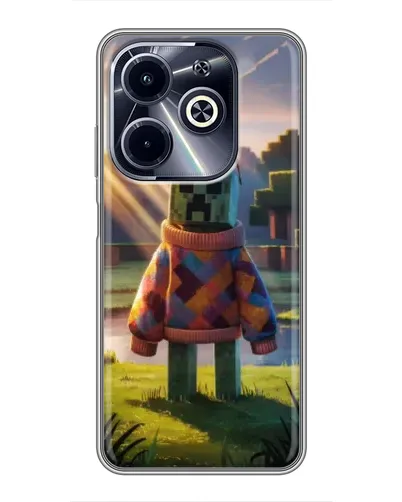 Чехол для Infinix Hot 40i с картинкой «Крипер в свитере» Чехол для Infinix Hot 40i с картинкой «Крипер в свитере»