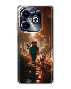 Чохол для Infinix Hot 40i з картинкою «Стів у лісі»