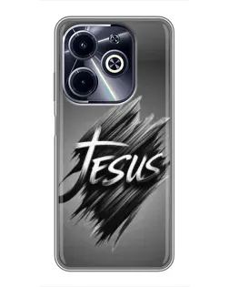 Чехол для Infinix Hot 40i с картинкой «Надпись Jesus Graffiti»