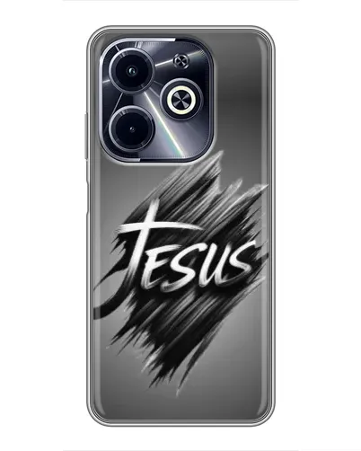 Чехол для Infinix Hot 40i с картинкой «Надпись Jesus Graffiti»