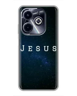 Чехол для Infinix Hot 40i с картинкой «Звездное небо Jesus»