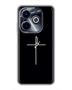 Чехол для Infinix Hot 40i с картинкой «Тонкий крест»