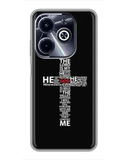 Чехол для Infinix Hot 40i с картинкой «Текстовый крест»