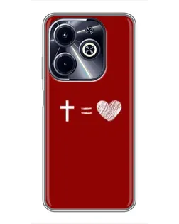 Чехол для Infinix Hot 40i с картинкой «Уравнение любви»