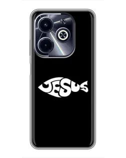Чехол для Infinix Hot 40i с картинкой «Рыба Jesus»
