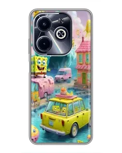 Чехол для Infinix Hot 40i с картинкой «Монстр-трак приключения»