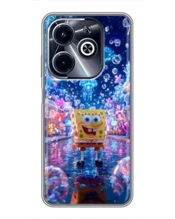 Чехол для Infinix Hot 40i с картинкой «Неоновый океан»