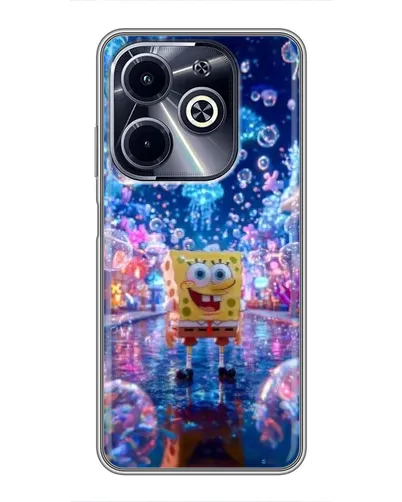 Чехол для Infinix Hot 40i с картинкой «Неоновый океан»