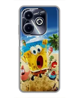 Чехол для Infinix Hot 40i с картинкой «Развлечения на пляже»