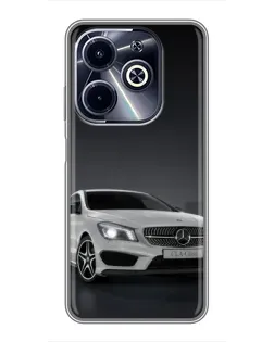 Чехол для Infinix Hot 40i с картинкой «Mercedes AMG GT Silver»