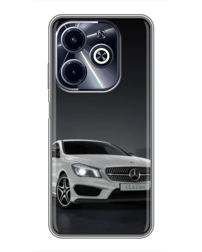 Чехол для Infinix Hot 40i с картинкой «Mercedes AMG GT Silver»