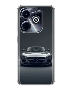 Чехол для Infinix Hot 40i с картинкой «Mercedes на черном»