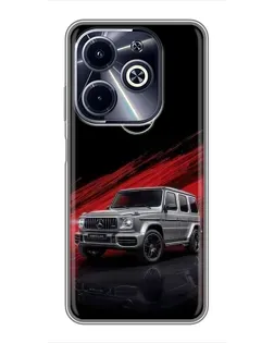 Чехол для Infinix Hot 40i с картинкой «Mercedes G-Class красный»